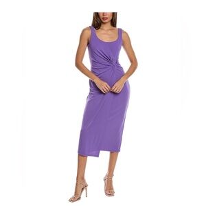 Anne Klein Purple Passion Elegant Midi Dress, size X-Small, NWT, Retail $139
